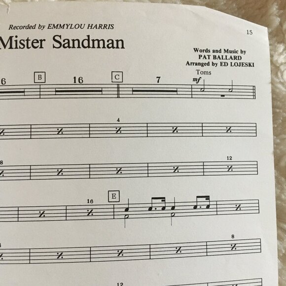 5/$25 'Mister Sandman' Pop Choral Vocal Arrangement Music Sheets - Picture 3 of 3